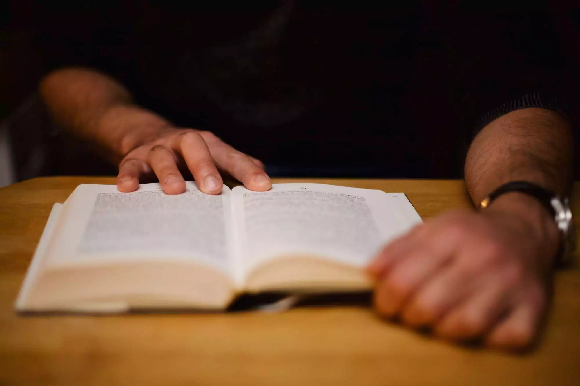 Man reading a book